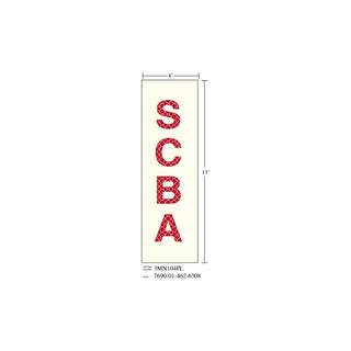 3M Photoluminescent Film 6900, Shipboard Sign 3MN104PL, 4 in x 13 in,"SCBA"age