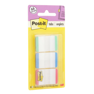 Post-it® Durable Tabs 686L-GBR, 1 in. x 1.5 in. Green, Blue, Red 22 TabsPad