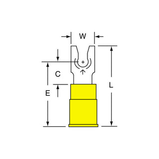 3M Locking Fork, Nylon Insulated w/Insulation Grip 12-10 AWG, 94880,SS-33-6-NB