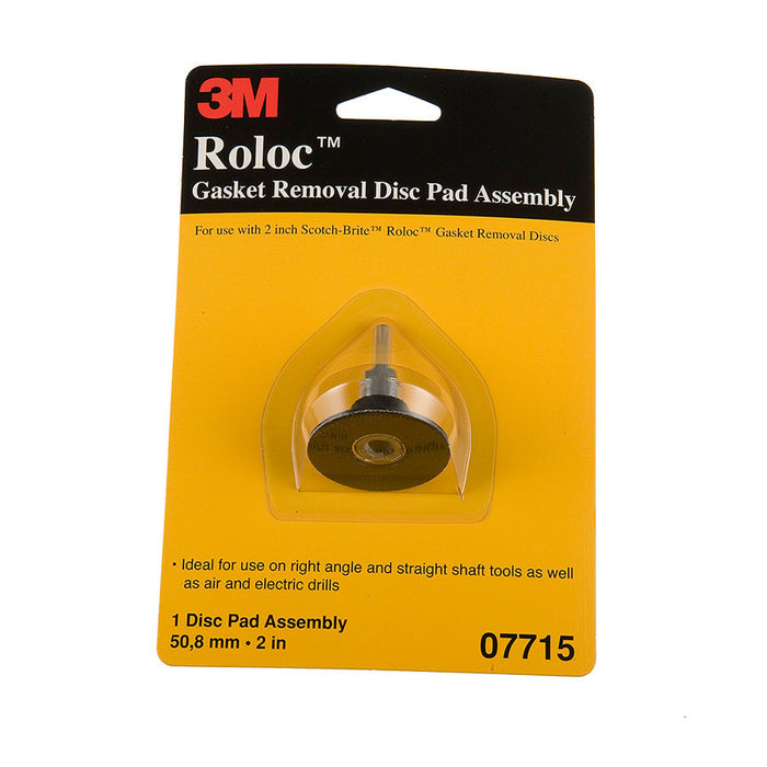 3M Roloc Gasket Removal Disc Pad Assembly TR 07716, 3 in