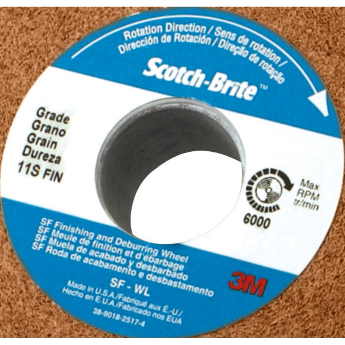 Scotch-Brite Roloc Cut and Polish Unitized Wheel TR, 3 in x 1/4 in x
NH 9A MED