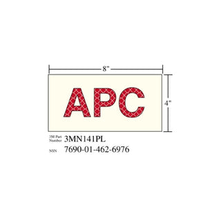 3M Photoluminescent Film 6900, Shipboard Sign 3MN141PL, 8 in x 4 in,APC