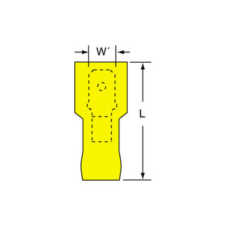 3M Male Disconnect, Nylon Insulated w/Insulation Grip 12-10 AWG, 94834