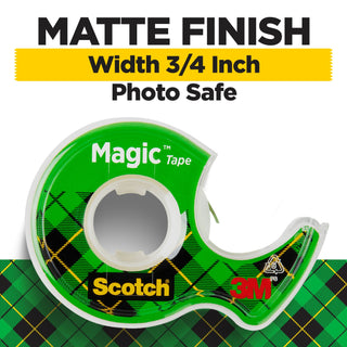 Scotch® Magic Tape 122, 3/4 in x 650 in (19 mm x 16,5 m)