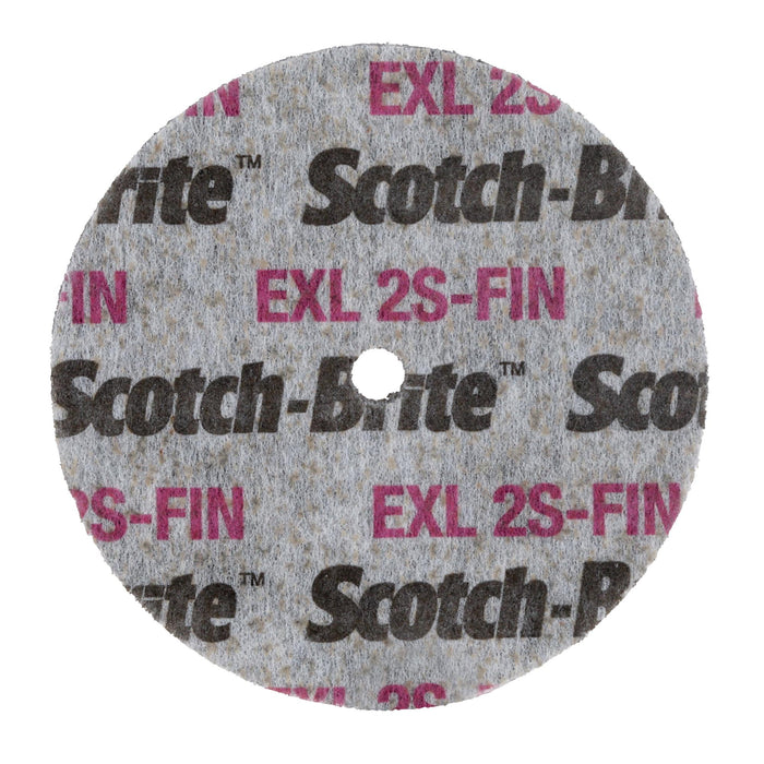 Scotch-Brite EXL Unitized Wheel, 3 in x 1/4 in x 3/8 in 2S FIN 4LY, 40
ea/Case