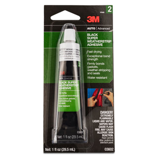 3M Black Super Weatherstrip Adhesive, 03602, 1 oz