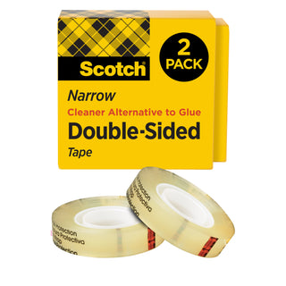 Scotch® Double Sided Tape 665-2P12-36, 1/2 in x 1296 in 2 pk