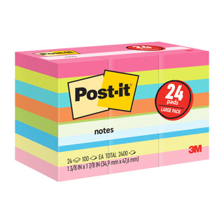 Post-it® Notes 653-Club-07, 1-3/8 in x 1-7/8 in (34,9 mm x 47