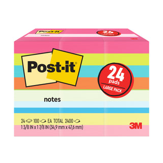 Post-it® Notes 653-Club-07, 1-3/8 in x 1-7/8 in (34,9 mm x 47