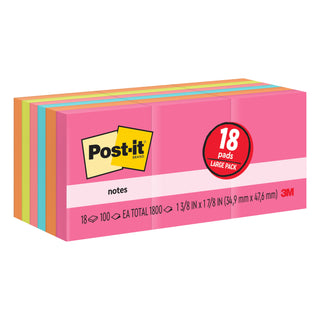 Post-it® Notes 653-18AU, 1 3/8 in x 1 7/8 in (34,9 mm x 47