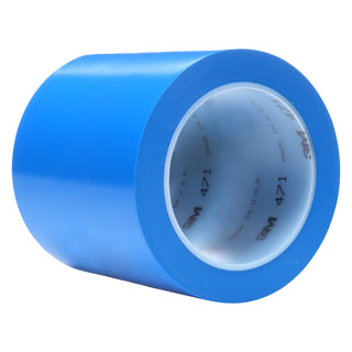 3M Vinyl Tape 471, Blue, 4 in x 36 yd, 5.2 mil, 8 Roll/Case