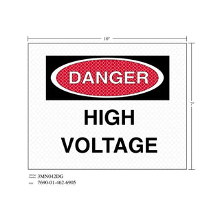 3M Diamond Grade Damage Control Sign 3MN042DG, "DANG Hi VOLT", 10 in x7 inage