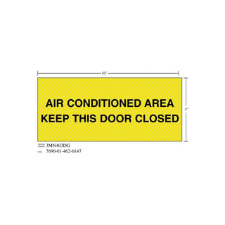 3M Diamond Grade Ventilation Sign 3MN403DG, "AIR…DOOR CLOS", 10 in x 3inage