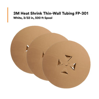 3M Heat Shrink Thin-Wall Tubing FP-301-3/32-White-500`: 500 ft spoollength