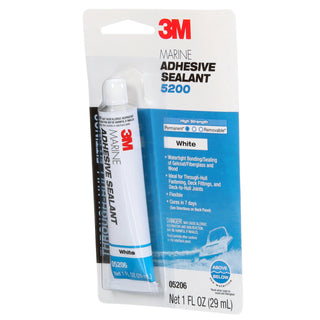 3M Marine Adhesive Sealant 5200, White, 1 oz Tube