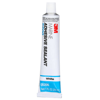 3M Marine Adhesive Sealant 5200, White, 1 oz Tube