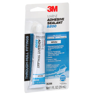 3M Marine Adhesive Sealant 5200, White, 1 oz Tube