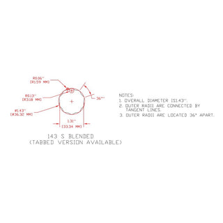 3M Finesse-it PSA Film Disc Roll 464LA, A7 3MIL, 1-3/8 in x NH,
Scallop