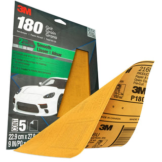 3M Sandpaper, 32545, 180 Grit, 9 in x 11 in