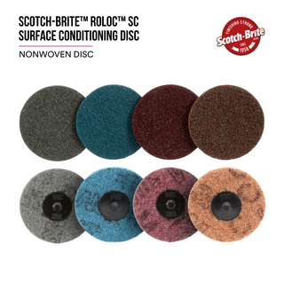 Scotch-Brite Roloc Surface Conditioning Disc, SC-DS, A/O Coarse, TS,
1-1/2 in