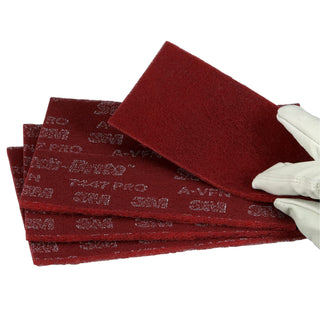 Scotch-Brite 7447 Pro Sheet Pad, PO-SH, A/O Very Fine, Maroon, 3-2/3 in x 9 in