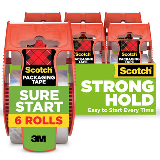 Scotch® Sure Start Shipping Packaging Tape 145-6, 1.88 in x 800 in