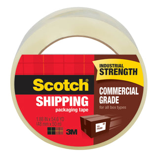 Scotch® Commercial Grade Shipping Packaging Tape 3750, 1.88 in x 54.6 yd