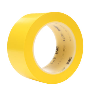 3M Vinyl Tape 471, Yellow, 2 in x 108 yd, 5.2 mil