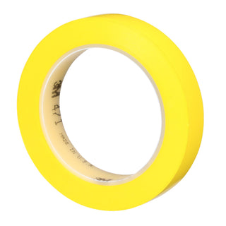 3M Vinyl Tape 471, Yellow, 3/4 in x 36 yd, 5.2 mil