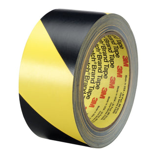 3M Safety Stripe Vinyl Tape 5702, Black/Yellow, 2 in x 36 yd, 5.4 mil