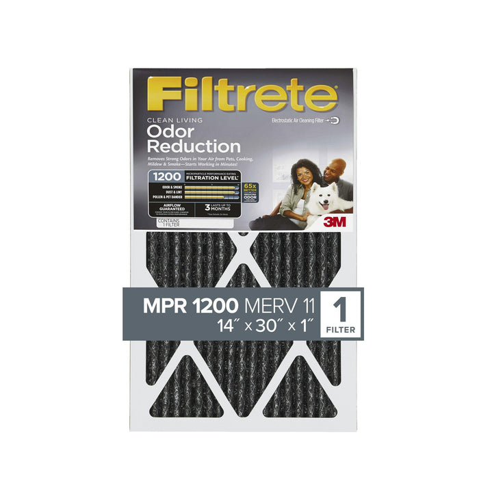 Filtrete Home Odor Reduction Filter HOME24-4, 14 in x 30 in x 1 in