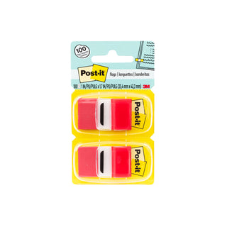 Post-it® Flags 680-RD12, 1 in. x 1.7 in. (25.4 mm x 43.2 mm) Red 12flags/pk