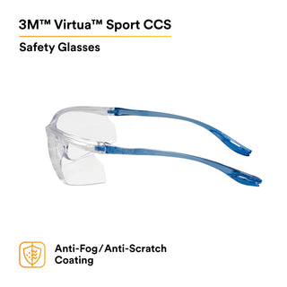 3M Virtua Sport CCS Protective Eyewear 11796-00000-20 Clear Anti-FogLens