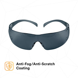 3M SecureFit Safety Glasses SF302AF, Gray Lens