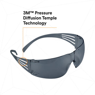 3M SecureFit Safety Glasses SF302AF, Gray Lens