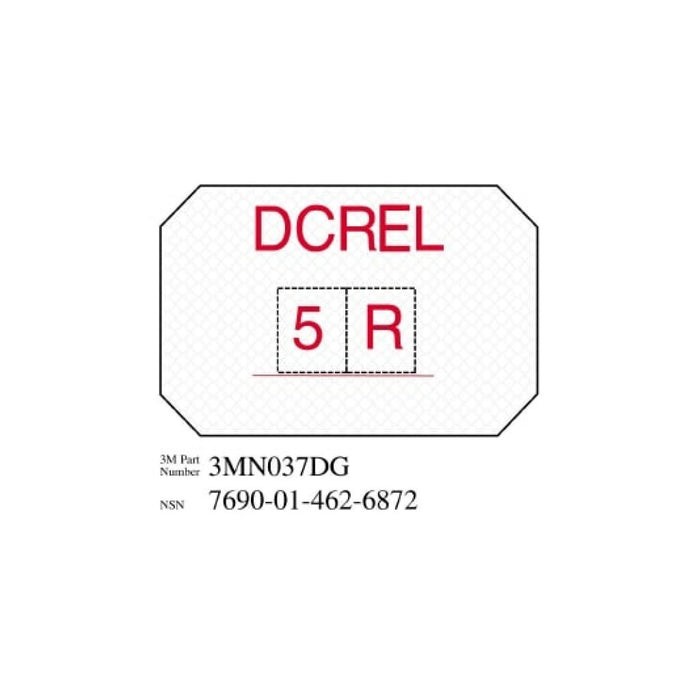 3M Diamond Grade Damage Control Sign 3MN037DG, "DCREL", 8 in x 12 inage