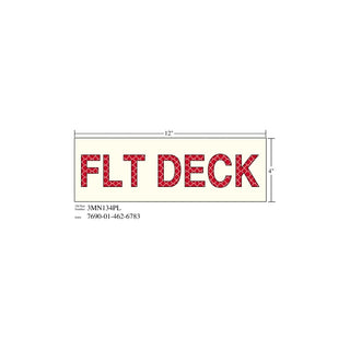 3M Photoluminescent Film 6900, Shipboard Sign 3MN134PL, 12 in x 4 in,FLT DECKage