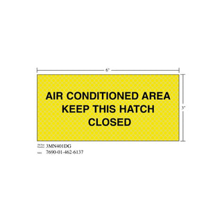 3M Diamond Grade Ventilation Sign 3MN401DG, "AIR…HATCH CLOS", 7 in x 3inage