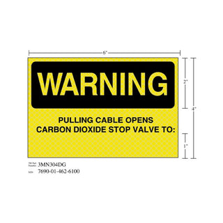 3M Diamond Grade Fire Fighting Sign 3MN309DG, "CO2 FIXED…PULL BOX"