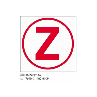 3M Diamond Grade Damage Control Sign 3MN019DG, "Cir Zebra", 4 in x 4inage