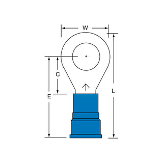 3M Ring Tongue, Nylon Insulated Brazed Seam 6 AWG, 94760, 15-500S-WN