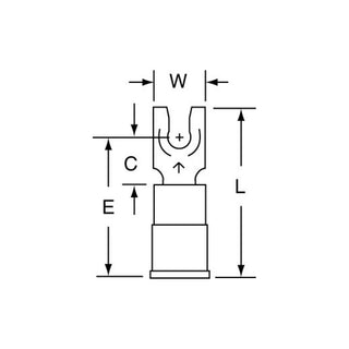 3M Fork Terminal, Nylon Insulated w/Insulation Grip 16-14 AWG, 94774,32-6-NB