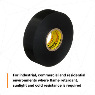 Scotch® Super 33+ Vinyl Electrical Tape, 3/4 in x 66 ft, 1-1/2 in Core,Black