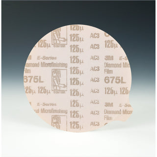 3M Diamond Microfinishing Film PSA Disc 675L, 125 Mic 6MIL, Orange, 5in x NH