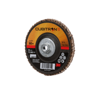 3M Cubitron II Flap Disc 967A, 60+, T29 Quick Change, 4 in x 3/8"-24