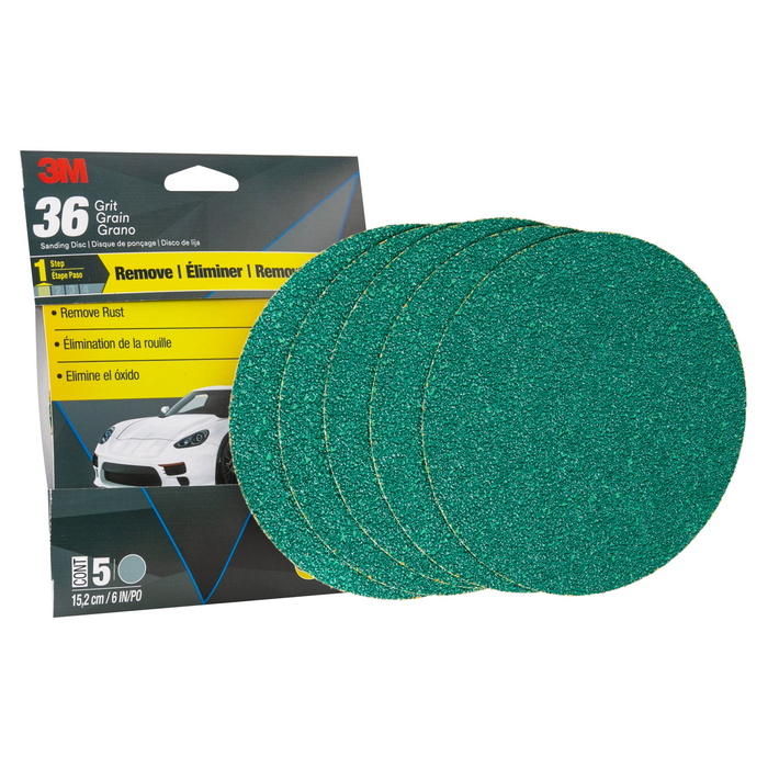 3M Green Corps Sanding Disc with Stikit Attachment, 31548, 6 in, 36
Grit