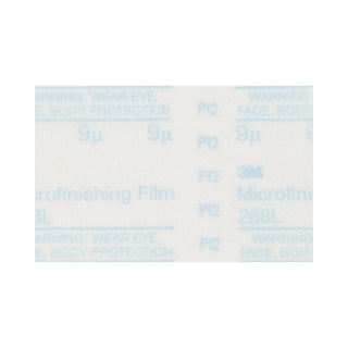 3M Microfinishing PSA Film Disc 268L, 9 Mic 3MIL, Type D, 6 in x NH,Die 600Z