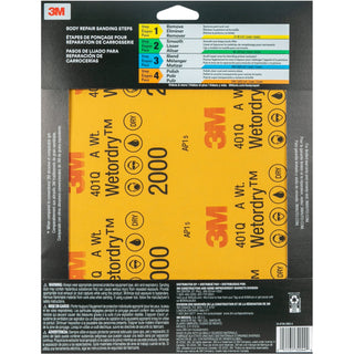 3M Wetordry Sandpaper, 32044, 2000 Grit, 9 in x 11 in, 5 per pack