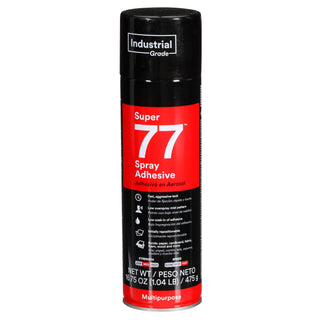 3M Super 77 Multipurpose Spray Adhesive, Clear, 16 fl oz Can (Net Wt13.44 oz)