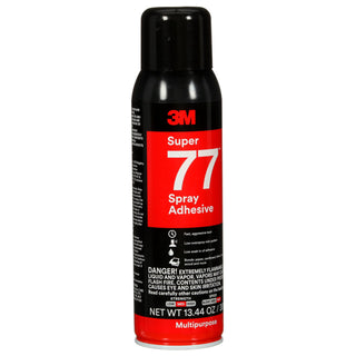 3M Super 77 Multipurpose Spray Adhesive, Clear, 16 fl oz Can (Net Wt13.44 oz)